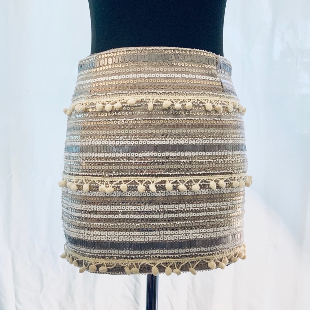 English Rose sequin mini skirt.